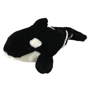 SeaWorld‎ Shamu Plush Orca Killer Whale 15" Theme Park Souvenir Sea Creature